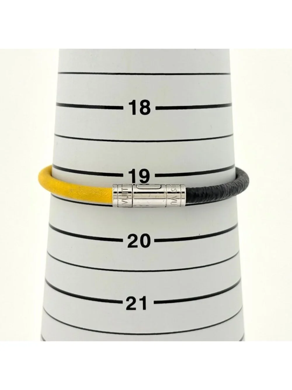 Louis Vuitton Bracelet Neo Split Monogram Eclipse Taiga Black Yellow